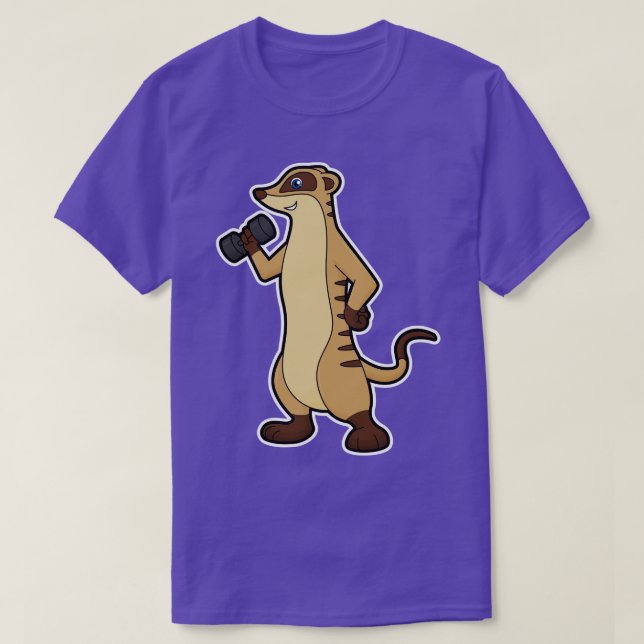 T-shirt Meerkat à l'entraînement Force avec Dumbbell (Design devant)