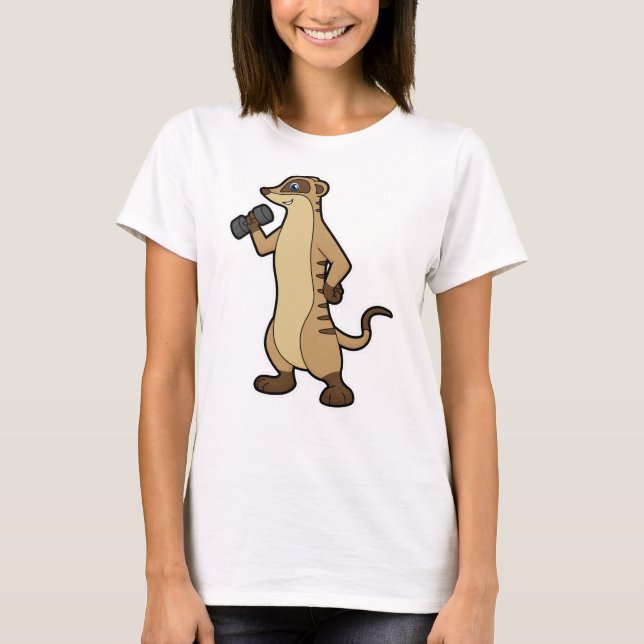 T-shirt Meerkat à l'entraînement Force avec Dumbbell (Devant)