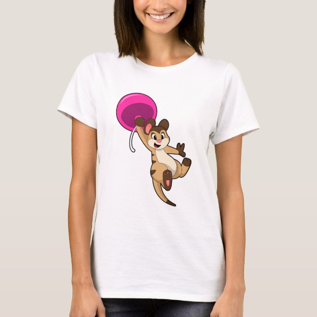 T-shirt Meerkat avec ballon (Devant)