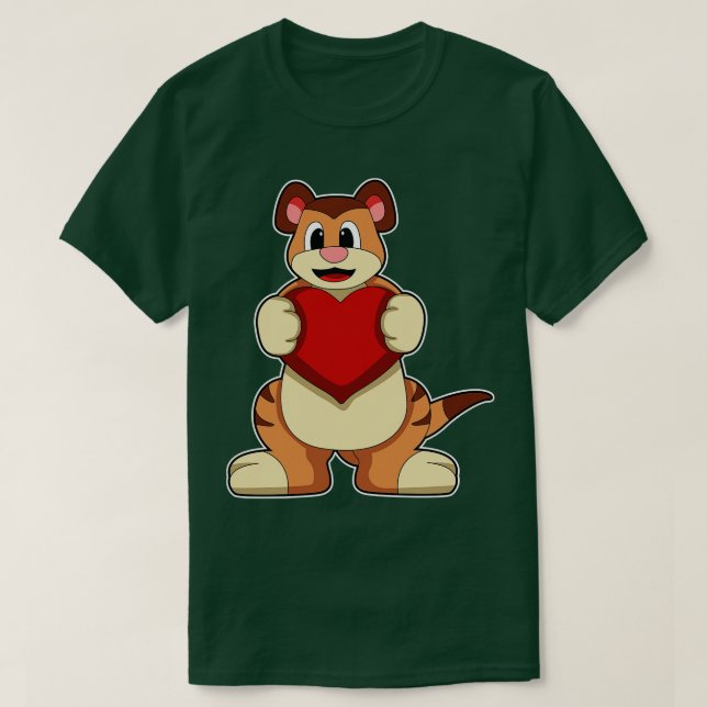 T-shirt Meerkat avec coeur 1 (Design devant)