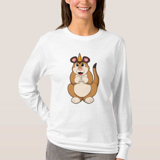 T-shirt Meerkat avec corne (Devant)