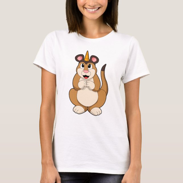 T-shirt Meerkat avec corne (Devant)