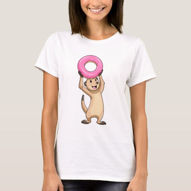 T-shirt Meerkat avec Donut (Devant)