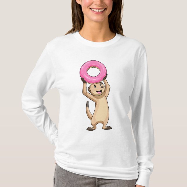 T-shirt Meerkat avec Donut (Devant)