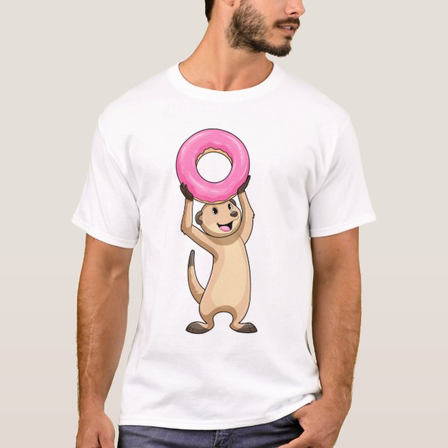 T-shirt Meerkat avec Donut (Devant)