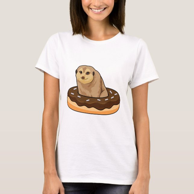 T-shirt Meerkat avec Donut (Devant)