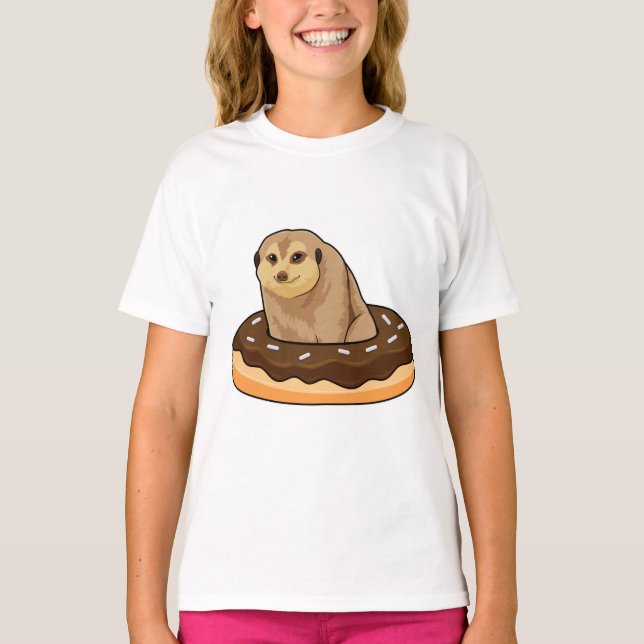 T-shirt Meerkat avec Donut (Devant)