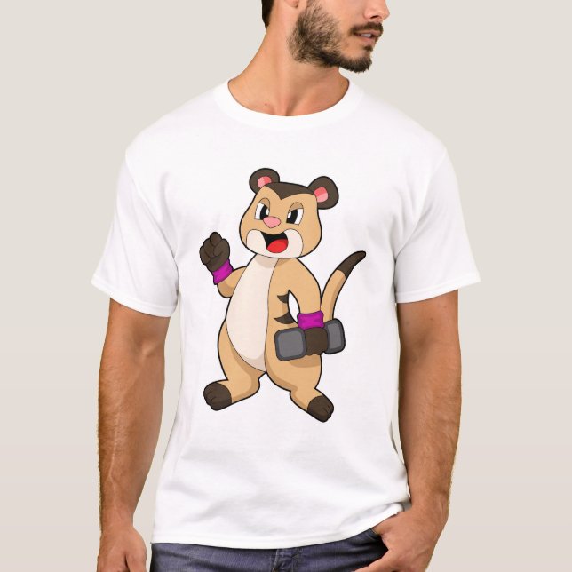 T-shirt Meerkat avec Dumbbell (Devant)