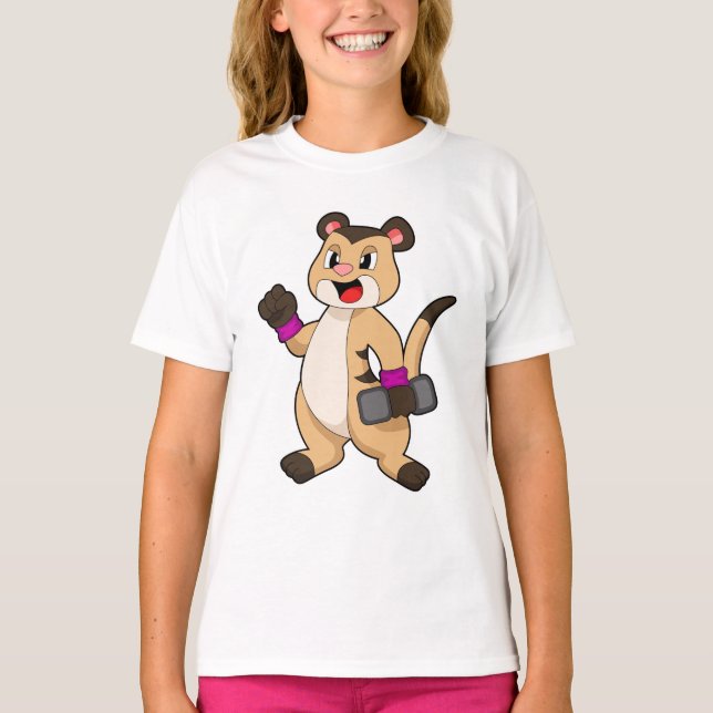 T-shirt Meerkat avec Dumbbell (Devant)