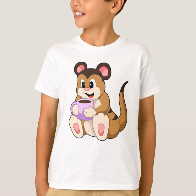 T-shirt Meerkat avec la coupe du café (Devant)