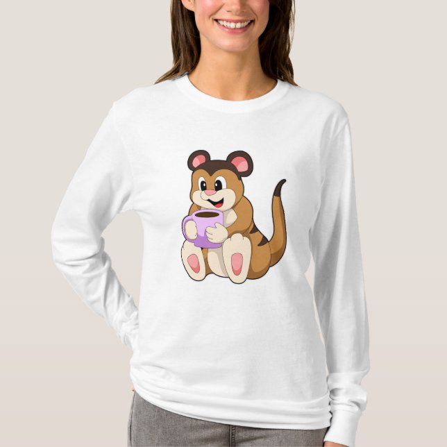 T-shirt Meerkat avec la coupe du café (Devant)