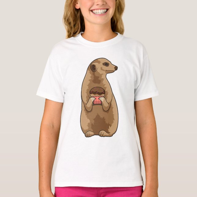 T-shirt Meerkat avec Muffin (Devant)