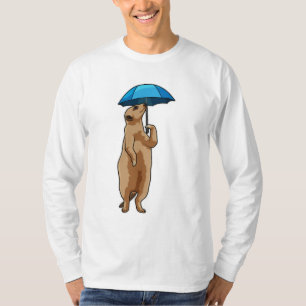 T-shirt Meerkat avec parapluie