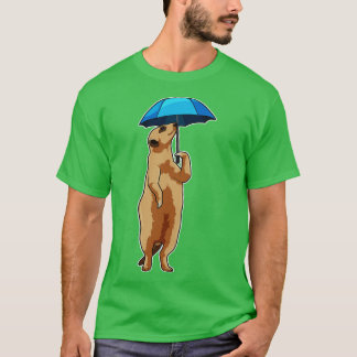 T-shirt Meerkat avec parapluie