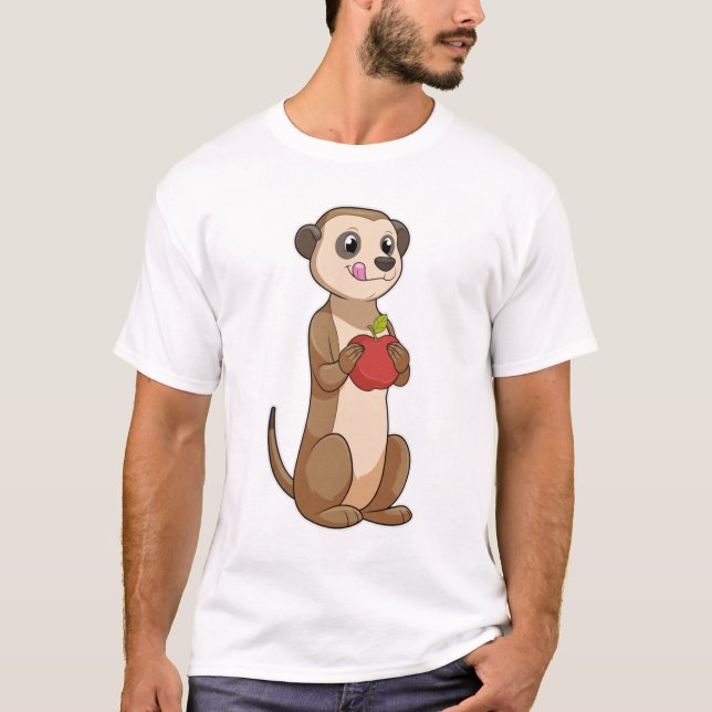 T-shirt Meerkat avec pomme (Devant)