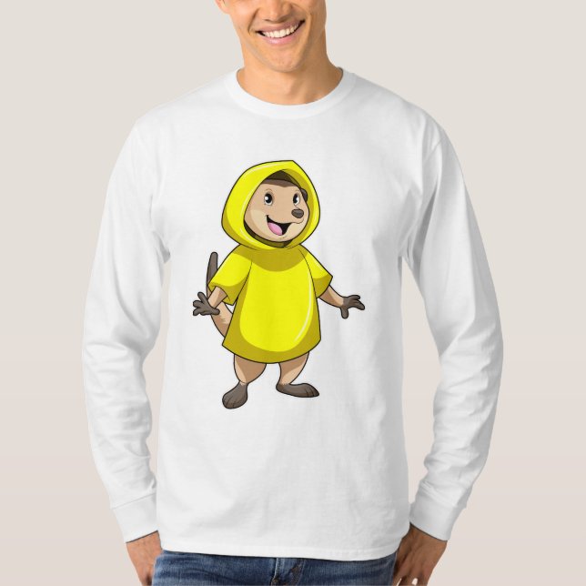 T-shirt Meerkat avec Raincoat (Devant)