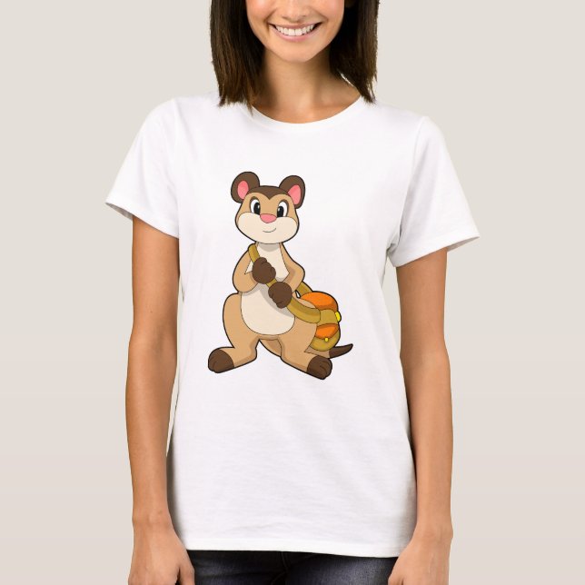T-shirt Meerkat avec sac (Devant)