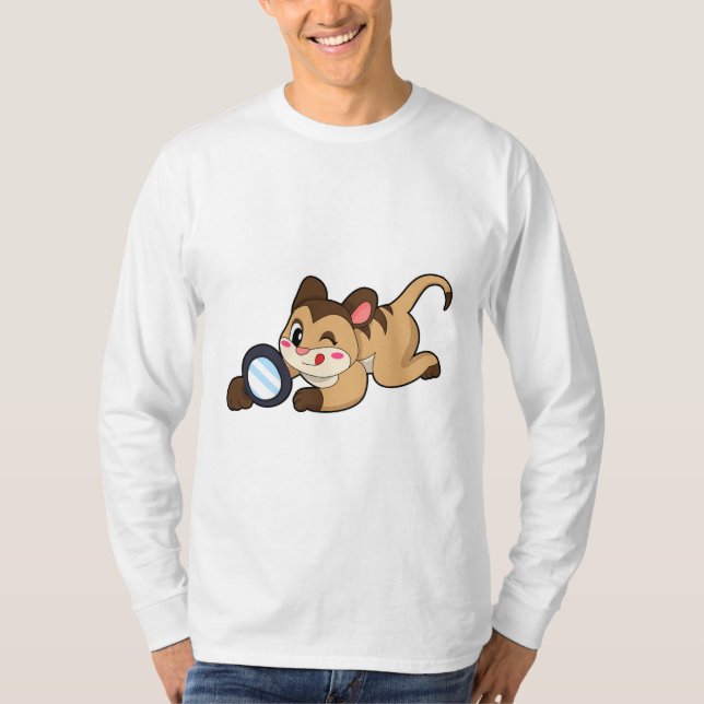 T-shirt Meerkat avec verre grossissant (Devant)