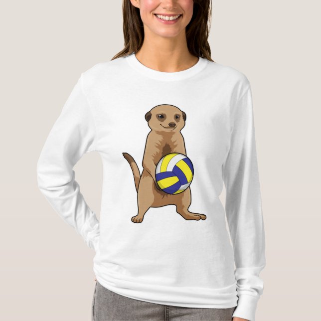 T-shirt Meerkat avec volleyball (Devant)