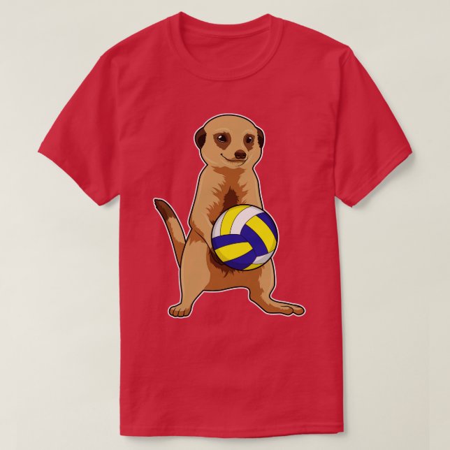 T-shirt Meerkat avec volleyball (Design devant)