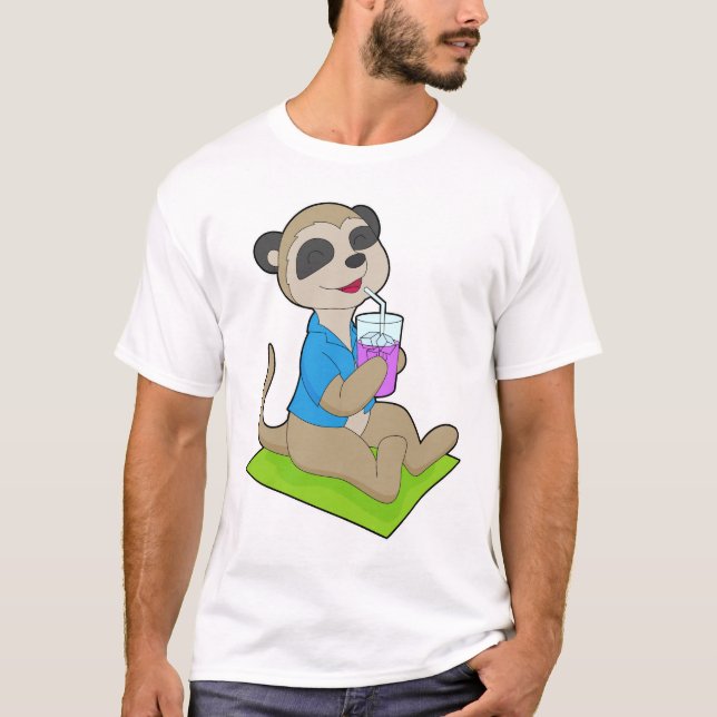 T-shirt Meerkat Beach Beverage Summer (Devant)