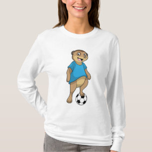 T-shirt Meerkat comme joueur de football avec Soccer