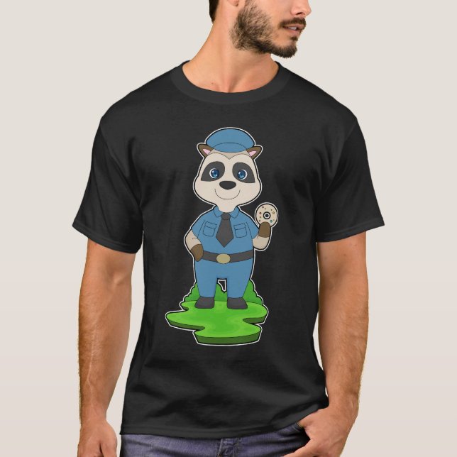 T-shirt Meerkat Cop Donut Police (Devant)
