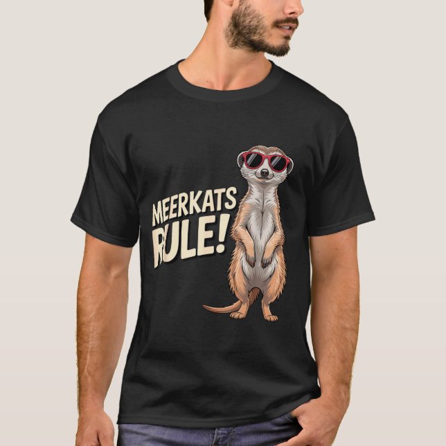 T-shirt Meerkat Design For Men Women Kids Zoo Keeper Safar (Devant)