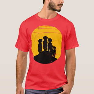 T-shirt Meerkat Family Retro Meerkat