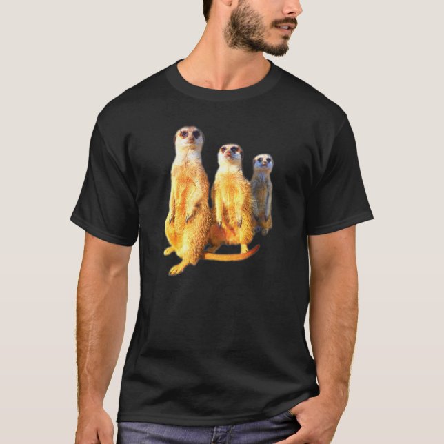 T-shirt Meerkat groupe photo famille cool meerkats doux (Devant)