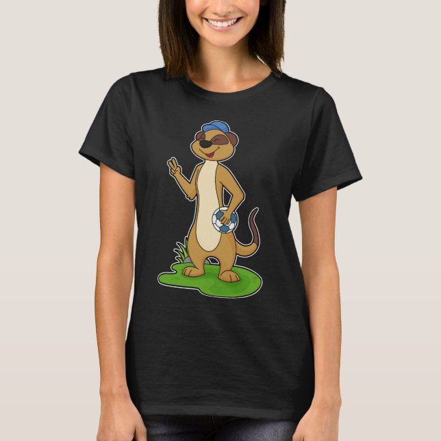 T-shirt Meerkat Handball player Handball (Devant)