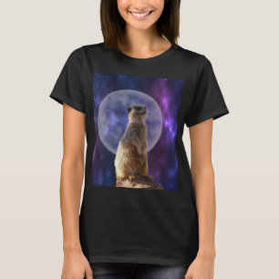 T-shirt Meerkat La Nuit De La Pleine lune Bleue,