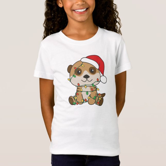 T-Shirt Meerkat Noël Animaux d'hiver Vacances Meerkats (Devant)