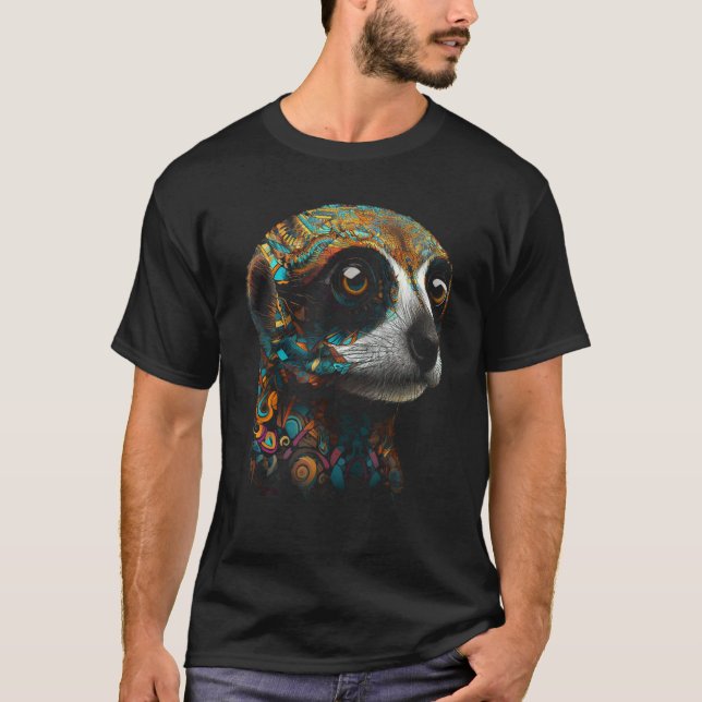 T-shirt Meerkat Oeuvres d'art Animal Meerkat 4 (Devant)