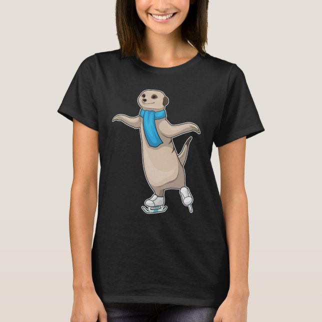 T-shirt Meerkat Patinage sur glace Patinage sur glace Pati (Devant)