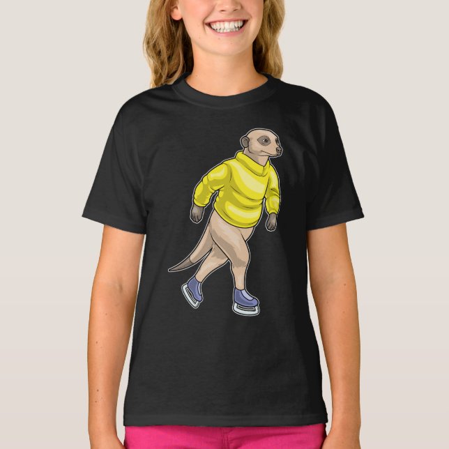 T-shirt Meerkat Patinage sur glace Patinage sur glace Pati (Devant)