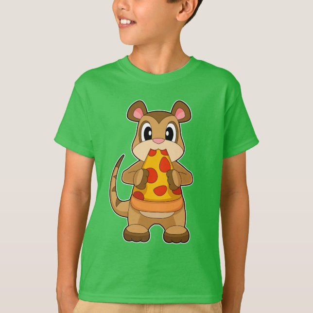 T-shirt Meerkat Pizza (Devant)