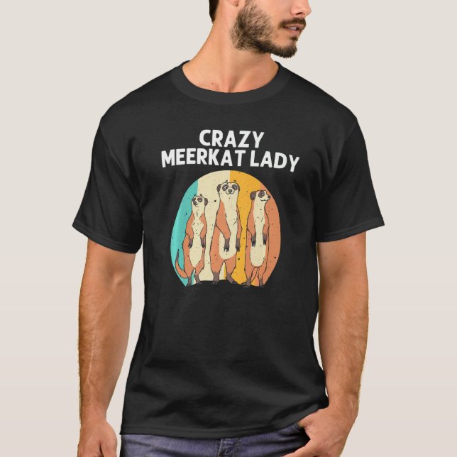 T-shirt Meerkat Pour Femmes Maman Rétro Faune Zoo Animaux (Devant)