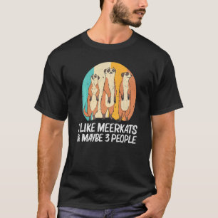 T-shirt Meerkat Pour Hommes Femmes Rétro Faune Zoo Animaux