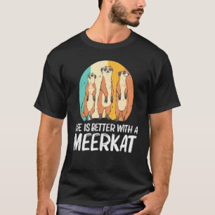 T-shirt Meerkat Pour Hommes Femmes Rétro Faune Zoo Animaux