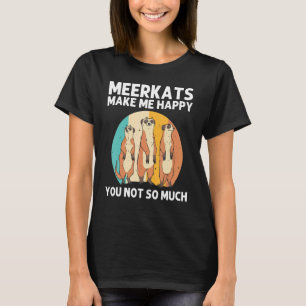 T-shirt Meerkat Pour Hommes Femmes Rétro Faune Zoo Animaux