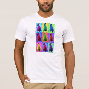 T-shirt Meerkat recherchant le Multi-Panneau de Popart
