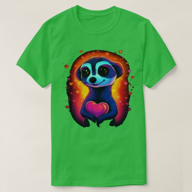 T-shirt Meerkat Saint-Valentin (Design devant)