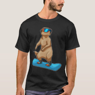 T-shirt Meerkat Snowboard Sports d'hiver