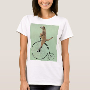 T-shirt Meerkat sur le quart de penny noir 2 de penny