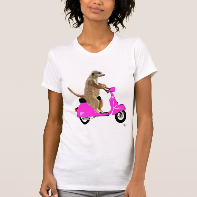 T-shirt Meerkat sur Pink Moped (Devant)