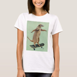 T-shirt Meerkat Sur Skateboard 3