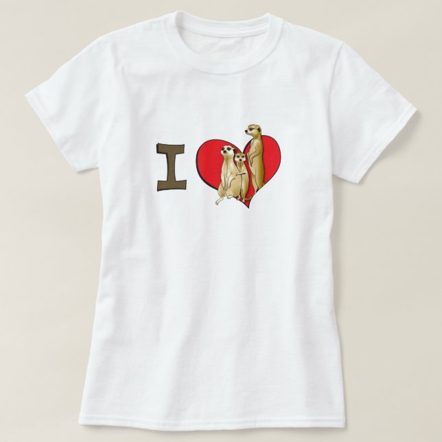 T-shirt Meerkats du coeur I (Design devant)