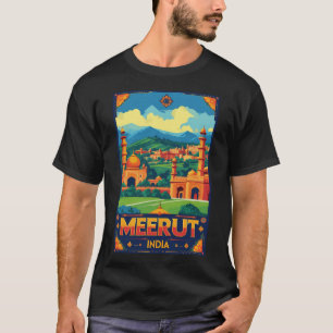 T-shirt Meerut Inde Tourisme Vintage voyage