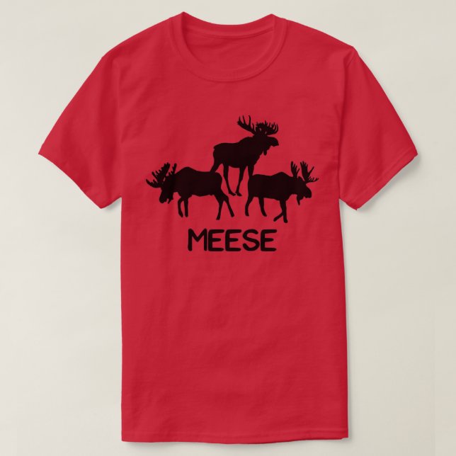 T-shirt Meese Funny Moose Lover s Gifts  (Design devant)